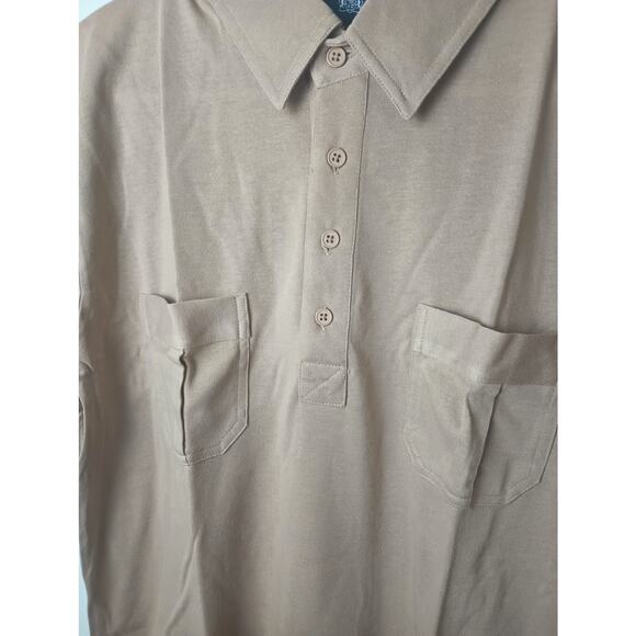 Vintage J.Blair Tan Polo Shirt Men's Large NWT Dead Stock NOS Gift - Picture 3 of 6